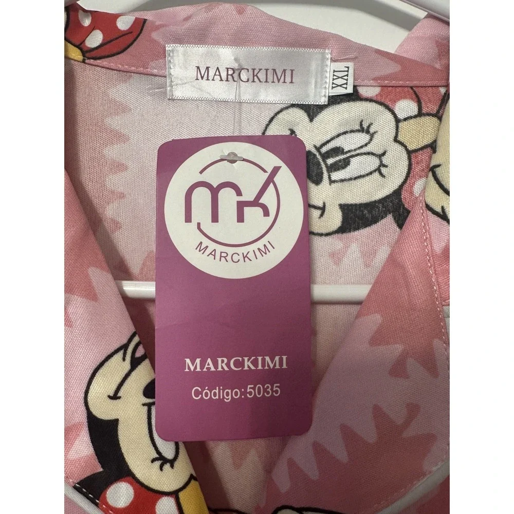 Marckimi NWT 2 Pc‎ Pajama Set XXL Pink Minnie Mouse Print Loungewear Sleepwear